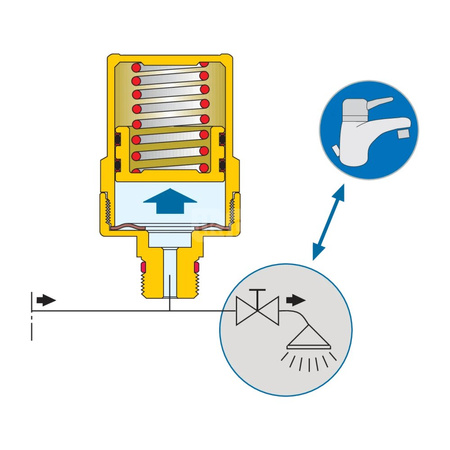 ANTISHOCK - Tłumik uderzeń hydraulicznych 1/2" niechromowany