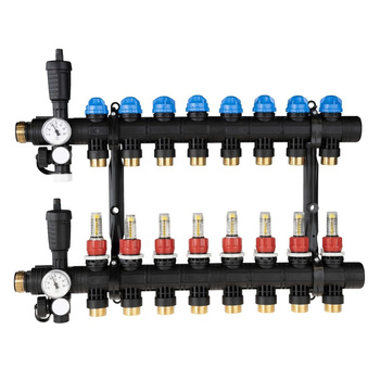Rozdzielacz do ogrzewania podłogowego AFRISO ProCalida EF1 8-obieg. poliamid GZ 1'' x Euroconus 3/4''