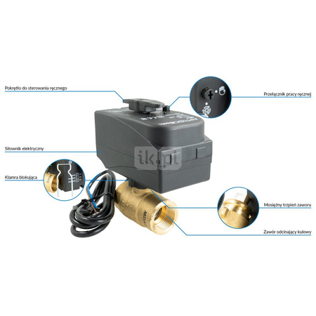 Zawór wodny AFRISO BEV 24 V AC GW 3/4'' x GW 3/4''