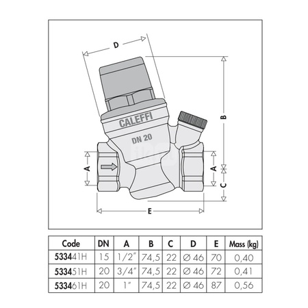 Regulator ciśnienia – wersja skośna z możliwością przyłączenia manometru 1/2" praca w wysokiej temperaturze