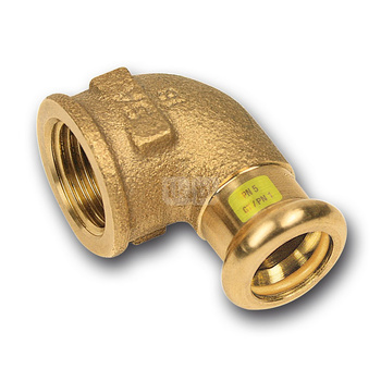 Kolano 90' SANHA Press Gas, Cu, 42 mm x 1 1/2'' (zw x GW)