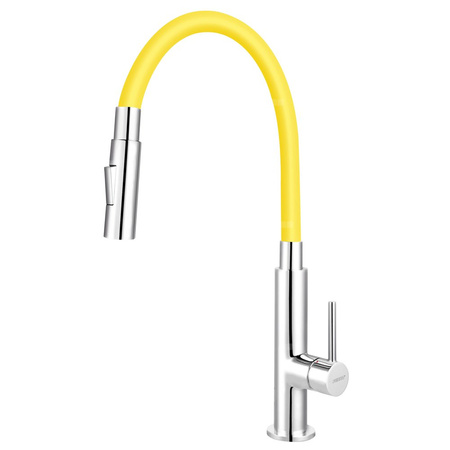 Bateria zlewozmywakowa FERRO ZUMBA SLIM 2F, kolor chrom, cytrynowa elastyczna wylewka 2f