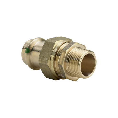 Złącze przejściowe Sanpress VIEGA 2265 Jednoczęściowy, brąz (Stan surowy) / brąz, 28 mm, 1'' (mz x gz), 78 mm z uszczelką