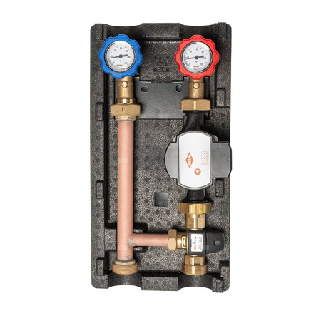 Grupa pompowa do c.o. Viteco ENBOX TM3560 - DN 25 (z pompą elektroniczną Wita HE OEM4 25-60 180 i 3-drogowym zaworem termostatycznym ESBE z płynną regulacją 35ºC - 60ºC)