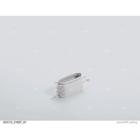 Przyłączeniowy łącznik przejściowy, prosty, płaski, 52 x 132 mm