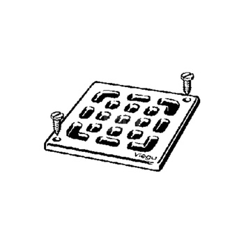 Advantix-ruszt stal nierdzewna 1.4404, wymiar systemowy 100, masywne wykonanie, nr wzoru 4933.1 L: 94 B: 94 H: 5