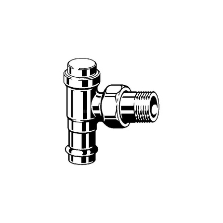 Zawór powrotny C.O. VIEGA 2272.1 kątowy gz x zw 1/2'' x 15mm
