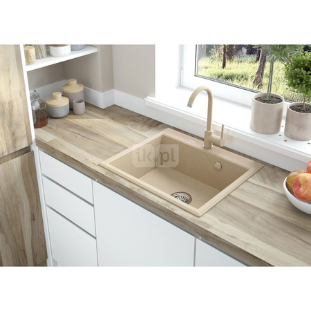 Deante Andante Zlewozmywak granitowy 1-komorowy - piaskowy