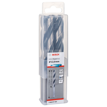 WIERT. HSS POINTTEQ 12.9MM 5PC