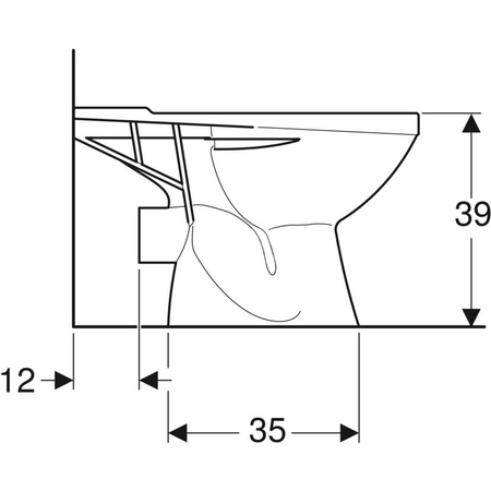 IDOL Miska ustępowa kompaktowa lejowa odpływ poziomy
