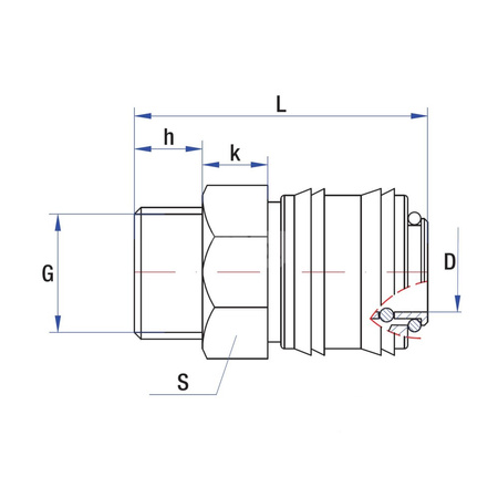 Złącze dwójnik proste RUMET szybkozłącze - zatrzask Mosiądz 1/2''