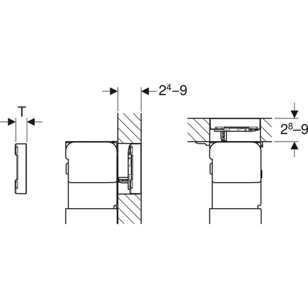 Przycisk uruchamiający Geberit Omega60, przedni/górny, biały