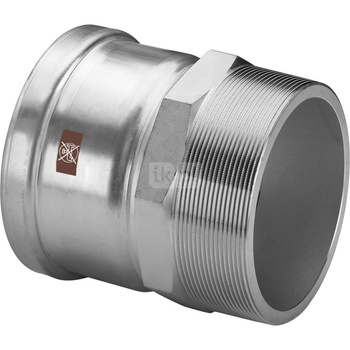 Przejściówka VIEGA 1711XL, stal nierdzewna / stal nierdzewna, 88,9 mm x 3'' (zz x gz)