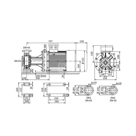 Dławnicowa pompa blokowa Atmos GIGA-B 40/200-15/2