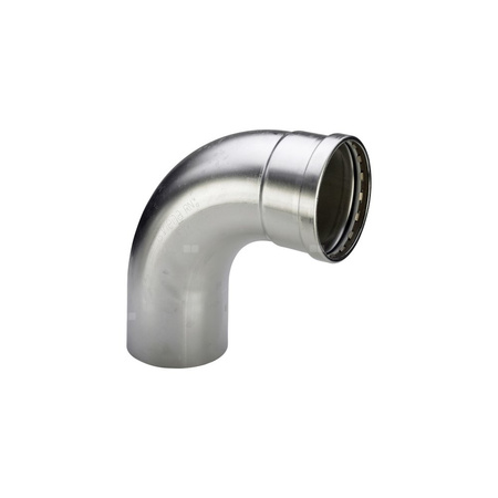 Łuk Sanpress 90' VIEGA 2316.1XL Jednoczęściowy, stal nierdzewna / stal nierdzewna, 64 mm (kw x mz) z uszczelką