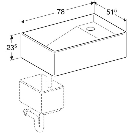 Ociekacz gipsowy Publica, górna część