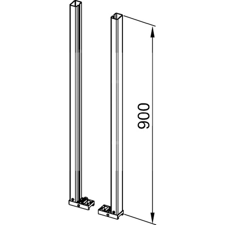 Nóżki modułu TECEprofil, wykonanie wydłużone TECE profil