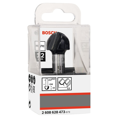 FREZ OKRĄGŁY 12MM R24/12,7/12 HM