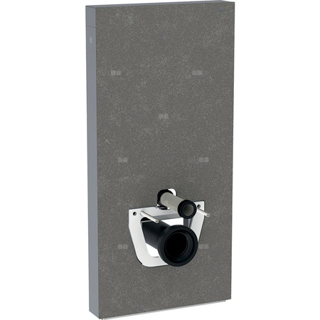 Moduł sanitarny do WC wiszącego GEBERIT Monolith, 1010 mm x 480 mm x 106 mm, regulacja wysokości, front: imitacja betonu, bok: aluminium