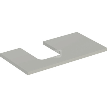 Geberit ONE Blat pod umywalkę, wycięcie z lewej strony, do umywalki stawianej na blat w kształcie misy, B90cm, H3cm, T47cm, greige