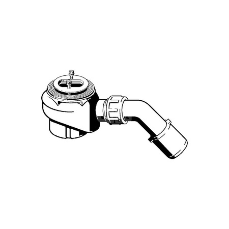 Domoplex-odpływ jednostka funkcyjna nr wzoru 6929.1 DN: 40/50 H: 80 do brodzików z otworem odpływowym fi 65