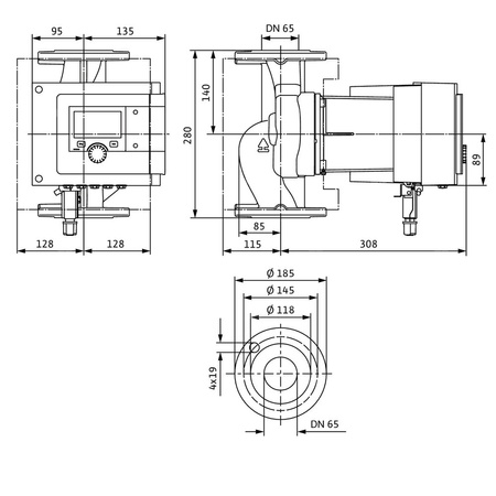 Pompa obiegowa WILO Stratos MAXO 65/0,5-9-R7 1x230 V 50/60 Hz, PN 6/10bar