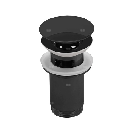 Zestaw odpływowy do umywalki PERFEXIM SPPMW03OW czarny mat 2 3/4'', przycisk duży okrągły wypukły