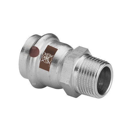 Przejściówka VIEGA 1711, stal nierdzewna / stal nierdzewna, 22 mm x 1'' (zz x gz)