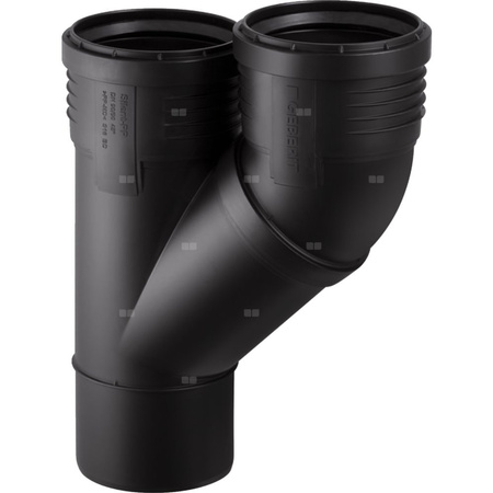 Trójnik GEBERIT Silent-PP polipropylen 90 mm x 90 mm x 90 mm (zw x mw x mw)