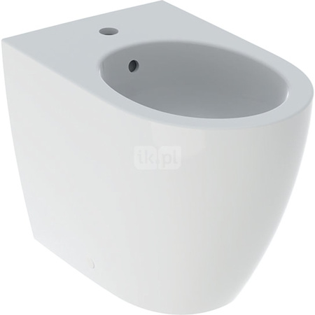 Bidet stojący iCon, ukryte mocowania, przylegający do ściany, 56cm, z przelewem, Biały-alpin / Matowy