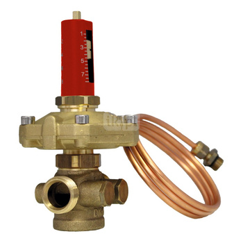 Regulator ciśnienia różnicowego HERZ 60 kPa, mosiądz DN 25, zakres przepł. 25-60 kPa