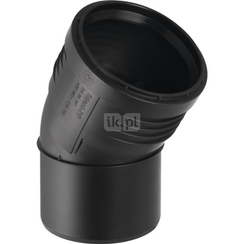 Kolano 30' GEBERIT Silent-PP, PP / PP, 75 mm, DN 70 x 75 mm x DN 70 (końcówka wciskowa x mufa wciskowa), (głębokość: 15 mm) z uszczelką