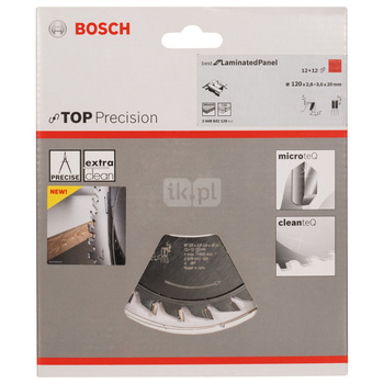 Tarcza do nacinania Top Precision Laminated Panel TOPPREC LAM 120X20X2.8-3.6 12+12Z ATB