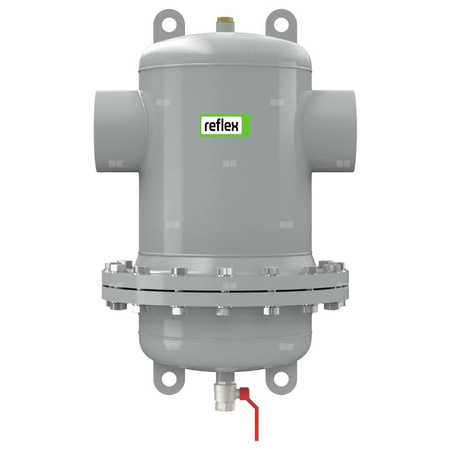 Separator mikropęcherzy REFLEX D 219.1 R, 10 bar / 110'C, z kołnierzem rewizyjnym, kolor: szary