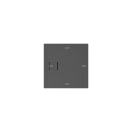 SET B454 BRODZIK KWADRATOWY TAKO SLIM 80X4 SZARY MAT + SYFON (VIRT)