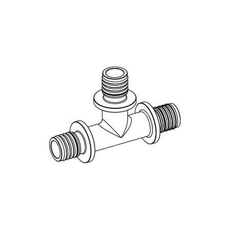 Trójnik TECE flex redukcja 90' mosiądz 32 mm x 32 mm x 20 mm (kw x kw x kw)