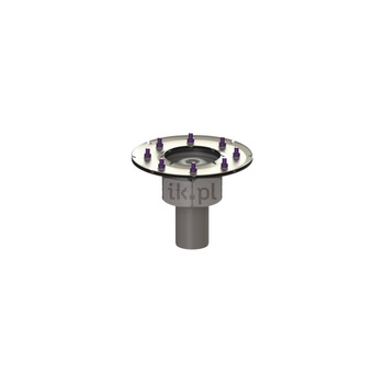 Korpus wpustu Practicus DN70, odpływ pionowy, z kołnierzem dociskowym