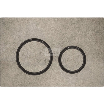 Przycisk uruchamiający Geberit Sigma21, przedni, imitacja betonu, pierścienie: czarny chrom