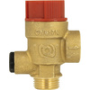 Zawór przelewowy AFRISO MS z wyjściem na manometr mosiądz 2 bar GZ x GW 1/2'' x 3/4''