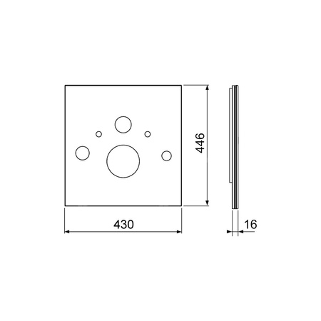 Dolna obudowa szklana do WC z funkcją bidetu, szkło czarne TECE lux