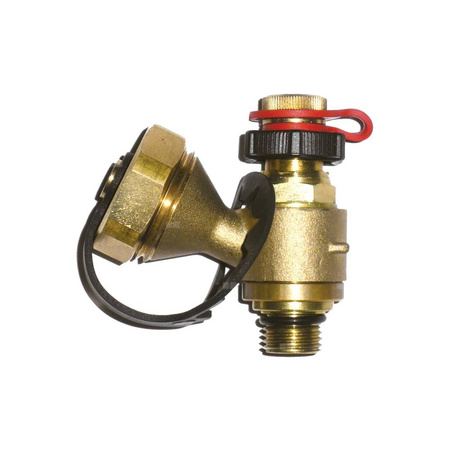 Zawór regulacyjno-pomiarowy HERZ 0284 mosiądz (czerwony), 1/4'' GZ