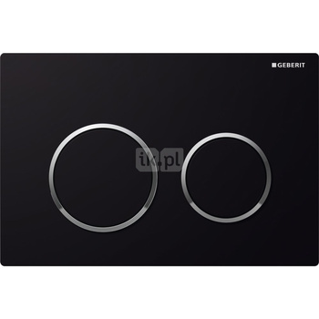 Przycisk uruchamiający Geberit Omega20, przedni/górny, czarny-chrom bł.-czarny