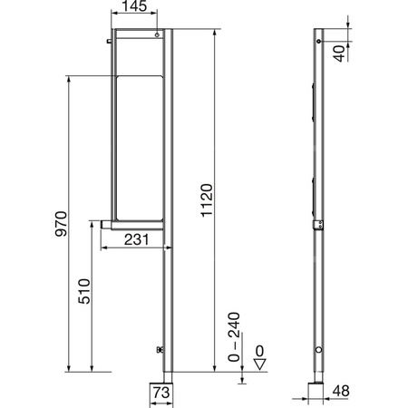Element mocujący 1120 stal / antracyt = RAL 7016