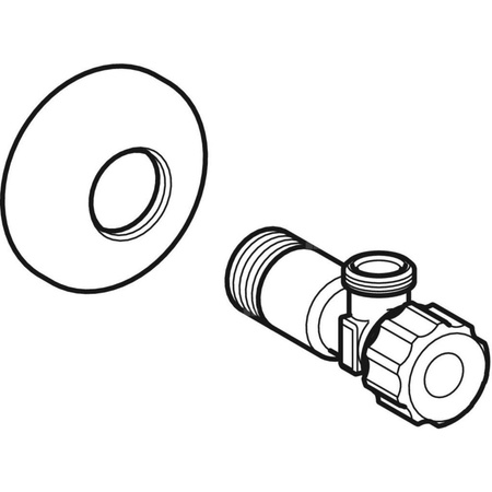 Zawór kątowy G3/8 / G1/2 chromowany