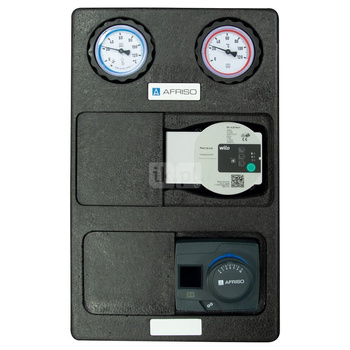 Grupa pompowa AFRISO PrimoTherm K 180-2 DN25 WP 3-WM-R GZ x GW 1 1/2'' x 1'', z zaworem mieszającym, z izolacją, z pompą obiegową