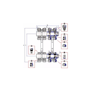 Rozdzielacz ogrzewania RUMET 70C 7 obwodowy