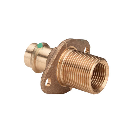 Przepust ścienny Sanpress 90' VIEGA 2232.3 Jednoczęściowy, brąz / brąz, 15 mm, 1/2'' (mz x gwm), 30 mm, (głębokość: 26 mm) z uszczelką