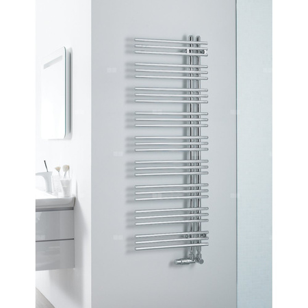 Grzejnik elektryczny ZEHNDER Yucca Asym 1444 x 578 mm, kolor chrom, moc 300 W