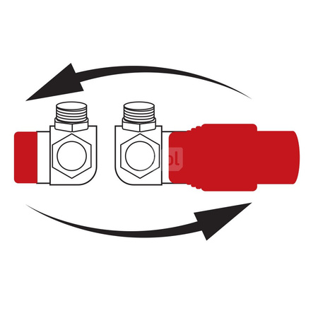 Dekoracyjny zestaw termostatyczny osiowy, biały