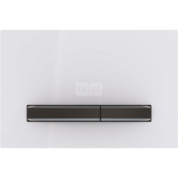 Przycisk uruchamiający Geberit Sigma50, przedni, biały, przyciski: czarny chrom